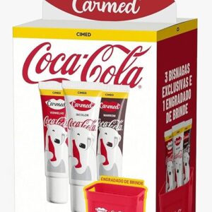 Kit Hidratante Labial Carmed Coca-Cola Cor Vermelho + Engradado